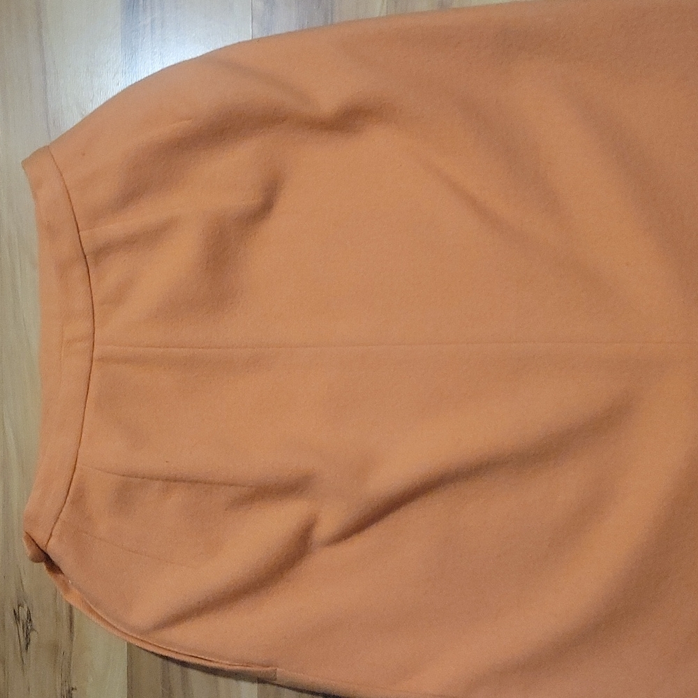 Vintage 60s 70s  Orange Wool Skirt S - Picture 5 of 10